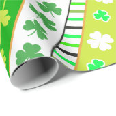 Papier Cadeau Shamrock, jour de Patrick (Coin rond)
