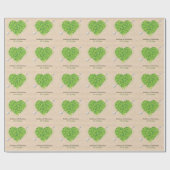 Papier Cadeau Shamrock Mariage irlandais Heart (Plat)