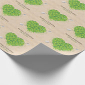 Papier Cadeau Shamrock Mariage irlandais Heart (Coin)