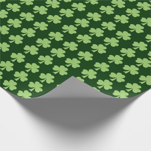 Papier Cadeau Shamrock vert Clover Pois motif (Coin)