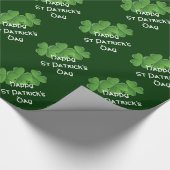 Papier Cadeau shamrock vert Jour de la Saint Patrick (Coin)