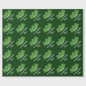 Papier Cadeau shamrock vert Jour de la Saint Patrick (Plat)