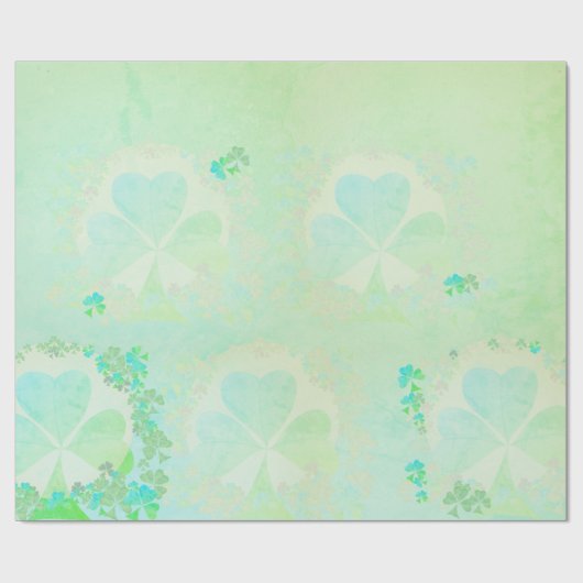 Papier Cadeau Shamrocks bruyants (Plat)
