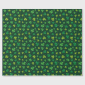 Papier Cadeau Shamrocks de la Saint Patrick (Plat)