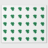 Papier Cadeau Shamrocks - papier d'emballage (Plat)