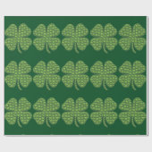 Papier Cadeau Shamrocks sur un shamrock (Plat)