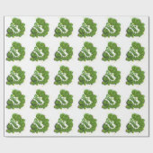 Papier Cadeau Shamrocks verts | Coeurs étincelants Shainte (Plat)