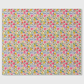 Papier Cadeau Shana Tova avec pomme et goutte de miel (Plat)