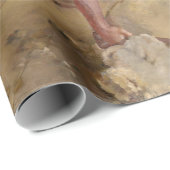 Papier Cadeau Shear the Rams (Australian Art) (Tom Roberts) (Coin rond)