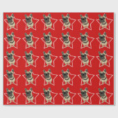 Papier Cadeau Sheba le bouledogue (Plat)