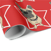 Papier Cadeau Sheba le bouledogue (Coin rond)