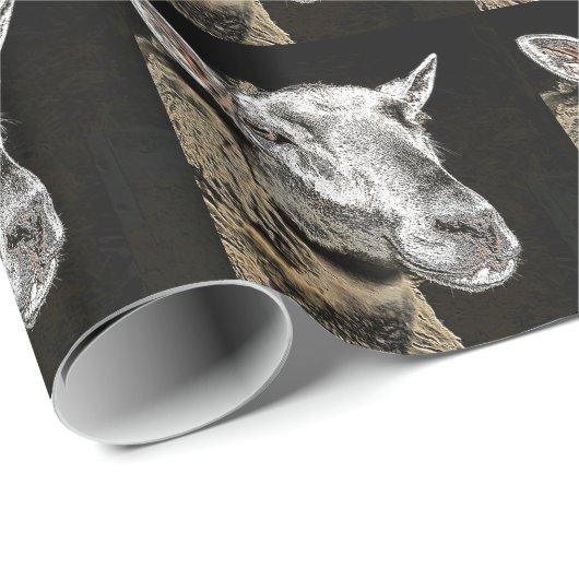 PAPIER CADEAU SHEEP (Coin rond)