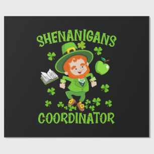 Papier Cadeau Shenanigans Coordonnateur Funny Enseignant St Patr