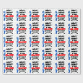 Papier Cadeau Sheriff adjoint de Gamer (Plat)