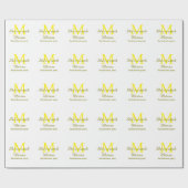 Papier Cadeau She's a catch yellow monogram bachelorette party n (Plat)