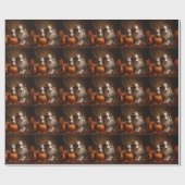 Papier Cadeau Shetland Sheepdog Chiot Chiot Automne Citrouille d (Plat)