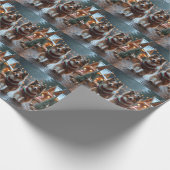 Papier Cadeau Shetland Sheepdog Christmas Snow Holiday (Coin)