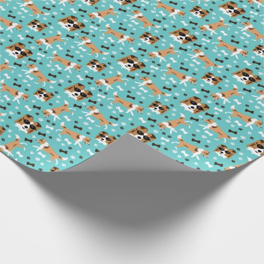 Papier Cadeau Shetland Sheepdog Shelter Aqua Wrapping Papier (Coin)