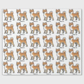 Papier Cadeau shiba inu (Plat)