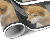 Papier Cadeau Shiba Inu (Coin rond)