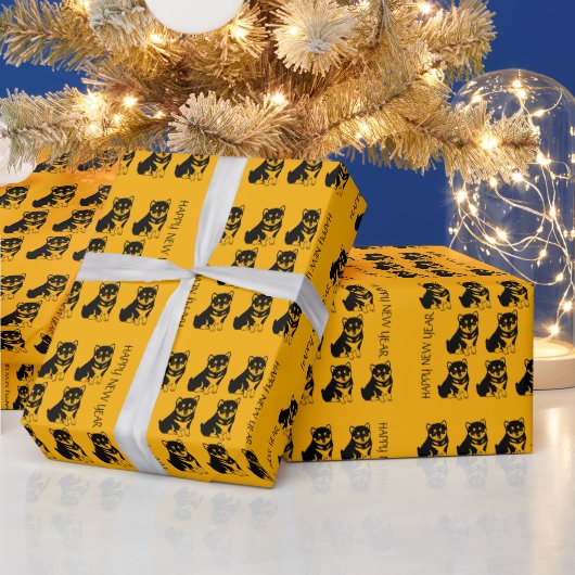 Papier Cadeau Shiba Inu Chien chinois Année 2018 G Papier d'enve (Vacances)