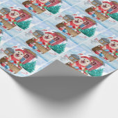 Papier Cadeau Shiba Inu Chien dans la neige Maison de Chien de N (Coin)