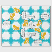 Papier Cadeau Shiba Inu Discours Bubbles Joyeux Anniversaire W P (Plat)