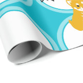 Papier Cadeau Shiba Inu Discours Bubbles Joyeux Anniversaire W P (Coin rond)