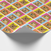 Papier Cadeau Shiba Inu Funny Mème chiens Frame (Coin)