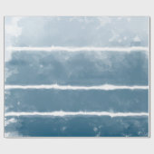 Papier Cadeau Shibori Ombre Retro Tie Dye Hippie Indigo (Plat)