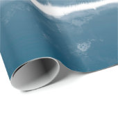 Papier Cadeau Shibori Ombre Retro Tie Dye Hippie Indigo (Coin rond)