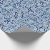 Papier Cadeau Shibori Tie Dye Blue (Coin)