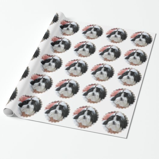 Papier Cadeau Shih Tzu (Déroulé)