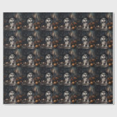 Papier Cadeau Shih Tzu Citrouilles Halloween effrayant (Plat)