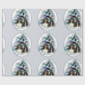 Papier Cadeau Shih Tzu Noël (Plat)