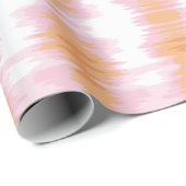 Papier Cadeau Shimmer Ikat in Pink and Orange (Coin rond)