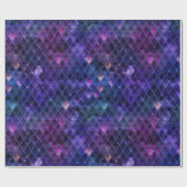 Papier Cadeau Shimmering Purple Ombre & Glitter Dragon Scales (Plat)