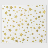 Papier Cadeau Shimmery Goldstars Golden Star Motif (Plat)