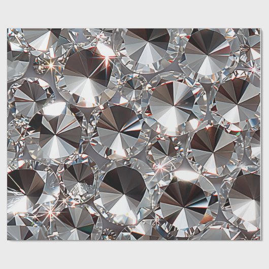 Papier Cadeau Shiny Clear Diamonds  (Plat)