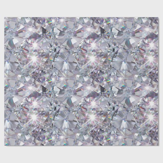 Papier Cadeau Shiny Clear Diamonds  (Plat)