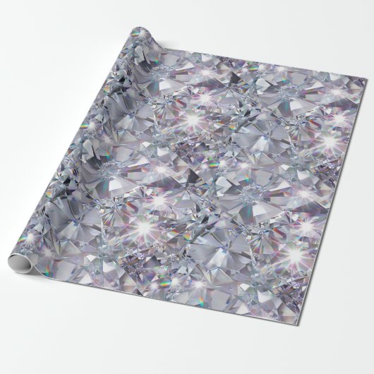 Papier Cadeau Shiny Clear Diamonds  (Déroulé)