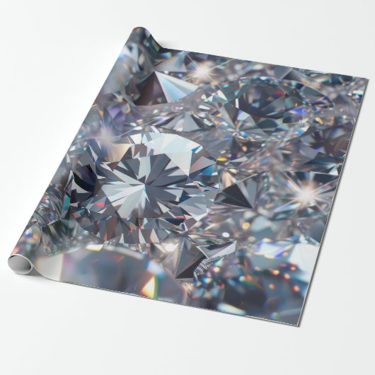 Papier Cadeau Shiny Clear Diamonds  (Déroulé)