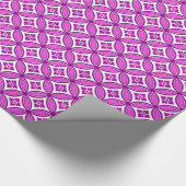 Papier Cadeau Shippo avec Motif Fleur, Orchidée et violet profon (Coin)