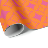 Papier Cadeau Shippo rose et orange (Coin rond)