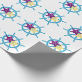 Papier Cadeau Shipwheel & Starfish (Coin)