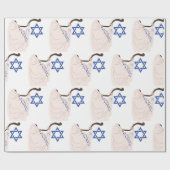 Papier Cadeau Shofar juif (Plat)