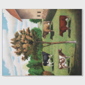 Papier Cadeau Shorthorn typique du Holstein Jersey de vaches à (Plat)