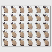 Papier Cadeau Siamese cat cartoon (Plat)