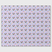 Papier Cadeau Siamese Cat Wrapping Paper in Purple (Plat)