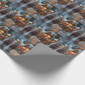 Papier Cadeau Siberian Cats Christmas Snow Holiday  (Coin)